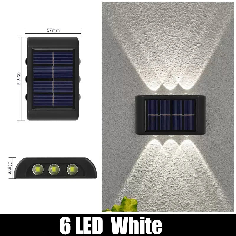 1pc 6-10 LEDs Solar Outdoor Wall Decorative Landscape Lighting Lights Fixtures Suitable For Courtyard Villa Fence Terrace Garden