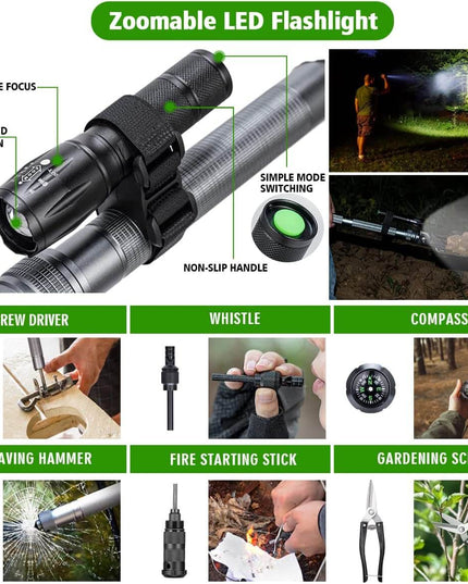 28 in 1 Survival Multi-Tool Shovel Kit