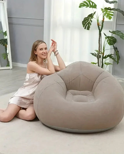 2pcs (1 sofa + 1 air pump) PVC inflatable sofa, suitable for camping, hiking and outdoor activities, Halloween/Christmas gifts