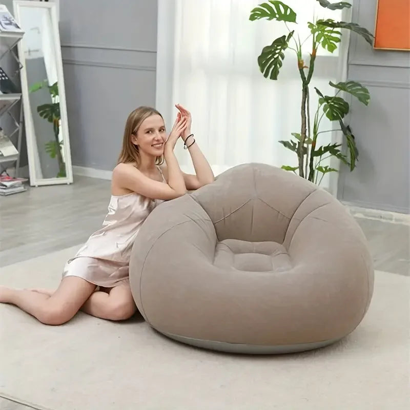 2pcs (1 sofa + 1 air pump) PVC inflatable sofa, suitable for camping, hiking and outdoor activities, Halloween/Christmas gifts