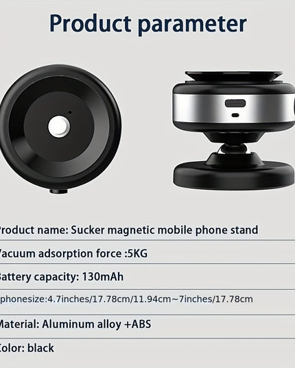 2025 New Car Electric Suction Cup Vacuum Magnetic Mobile Phone Holder, 1 Multi-angle Dashboard Navigation Universal Holder, Car Magnetic Mobile Phone Holder, Car Mobile Phone Accessories