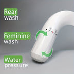 Advanced Bidet Attachment for Toilet Seat - Dual Nozzle Rear and Feminine Wash with Adjustable Water Pressure Sprayer, Non-Electric Shattaf Butt Cleaner with Universal Adapter for US and Canada, White Color