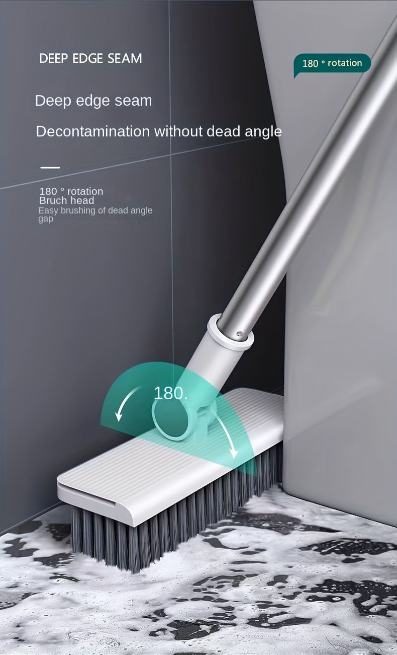 3 In1 Set, Household Broom And Dustpan Set, Long Handle Floor Cleaning Broom Dustpan Set, Rotatable Broom And Dustpan With Comb Tooth, Non-stick Hair, To Remove Dust And Garbage, For Home, Kitchen, Office, Cleaning Tool, Clea