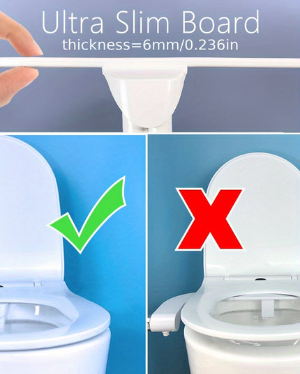 Advanced Bidet Attachment for Toilet Seat - Dual Nozzle Rear and Feminine Wash with Adjustable Water Pressure Sprayer, Non-Electric Shattaf Butt Cleaner with Universal Adapter for US and Canada, White Color