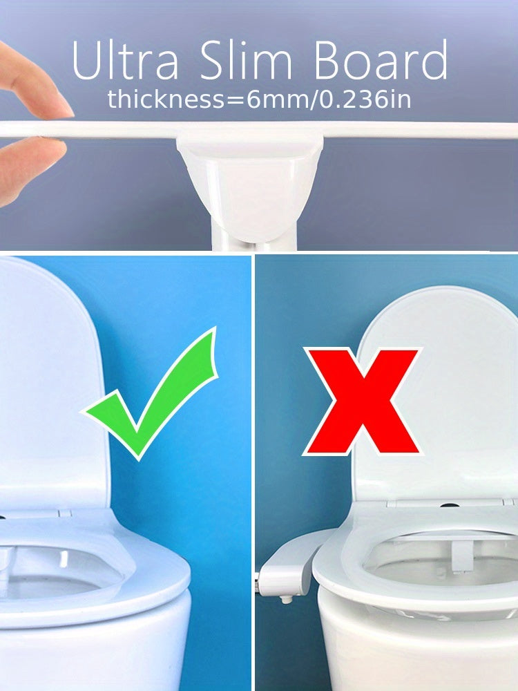 Advanced Bidet Attachment for Toilet Seat - Dual Nozzle Rear and Feminine Wash with Adjustable Water Pressure Sprayer, Non-Electric Shattaf Butt Cleaner with Universal Adapter for US and Canada, White Color