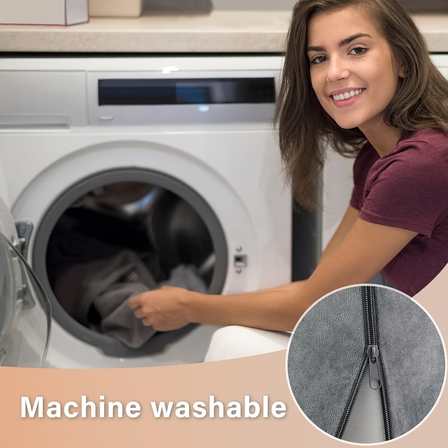 1pc Grey Reading Pillow, Soft Compressible Back Support with Arms, Machine Washable, Knitted Polyester Cover, Full Body Comfort for Bed, Chair, TV, Gaming - Adult Backrest Pillow