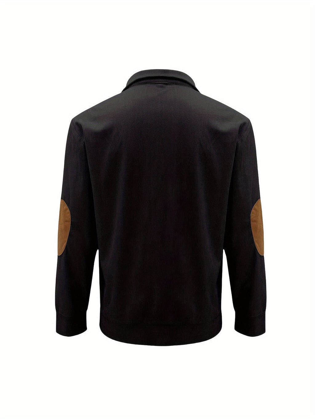 Men'S Casual Jacket for Autumn And Winter, Featuring a Loose Fit, Corduroy Fabric, Stand-Up Collar, Long Sleeves, And Button- Design.