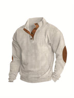 Men'S Casual Jacket for Autumn And Winter, Featuring a Loose Fit, Corduroy Fabric, Stand-Up Collar, Long Sleeves, And Button- Design.