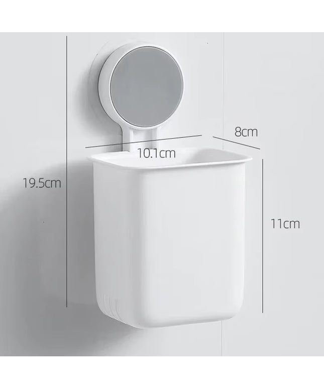 Wall-Mounted Portable Toothbrush and Toothpaste Holder with Waterproof Design - Drill-Free Bathroom Storage Organizer