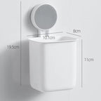 Wall-Mounted Portable Toothbrush and Toothpaste Holder with Waterproof Design - Drill-Free Bathroom Storage Organizer