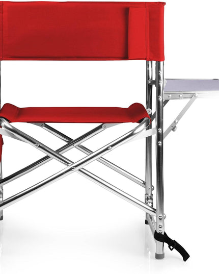 Sports Chair with Side Table, Camping Chair, Beach Chair, Camp Chair for Adults (Red)