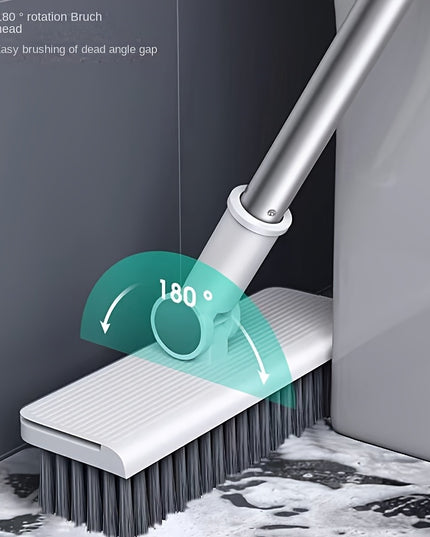 3 In1 Set, Household Broom And Dustpan Set, Long Handle Floor Cleaning Broom Dustpan Set, Rotatable Broom And Dustpan With Comb Tooth, Non-stick Hair, To Remove Dust And Garbage, For Home, Kitchen, Office, Cleaning Tool, Clea