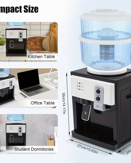 5 Gallon Hot and Cold Water Dispenser, Countertop Water Dispenser, Top Loading Hot & Cold Water Cooler Dispenser with 3 Temperature Settings, for Office, in The Desk Bedside Cabinet, Tea Table, Bar