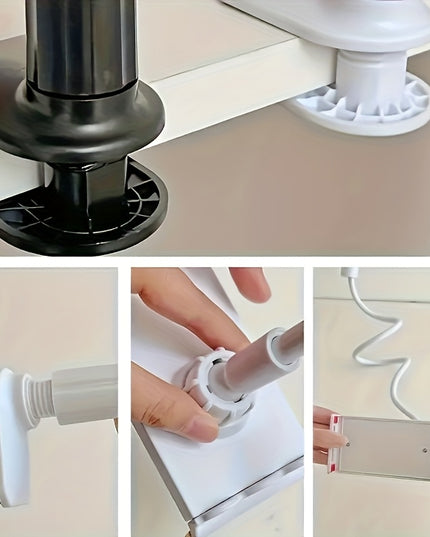360° Rotating Tablet Phone Holder Spiral Base Lazy Stand Mobile Phone Tablet Bedside Stand Bed Lazy Stand, TV Stand Mobile Phone Stand A Thick Bathroom TV Stand With 360° Omnidirectional Wheel, The Direction Angle Can Be Ad