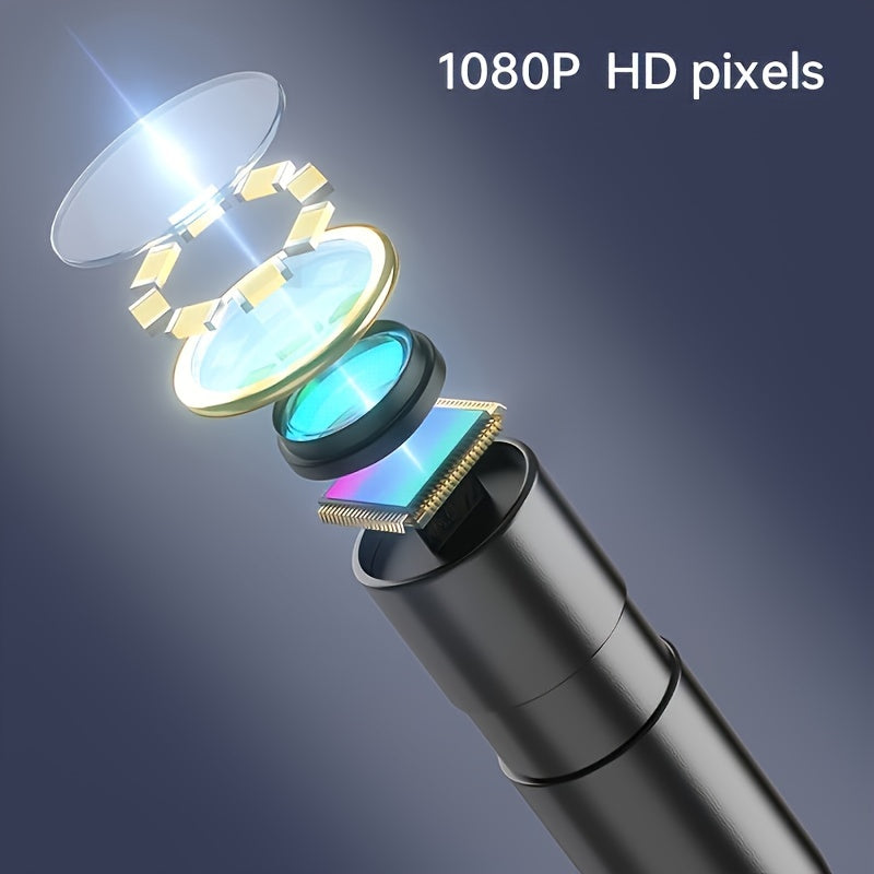 Inskam 4.3" IPS LCD Endoscope Camera, 8mm Single Lens,, ABS Material, Analog Display, Battery/USB Dual Power, 2000mAh Rechargeable Lithium Battery, ≤36V Operating Voltage, for Auto Repair & Plumbing