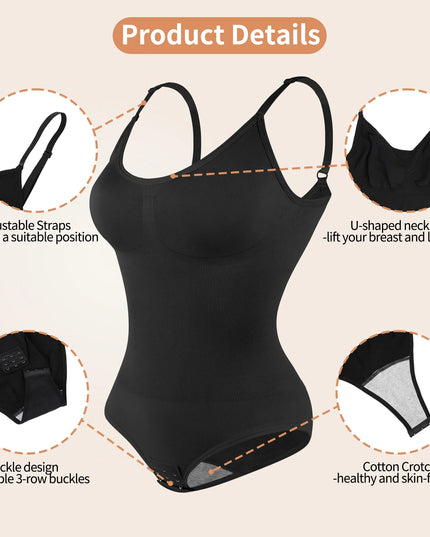 Shapewear Bodysuit for Women Tummy Control Body Shaper Seamless Sculpting Snatched High Waist Body Suit
