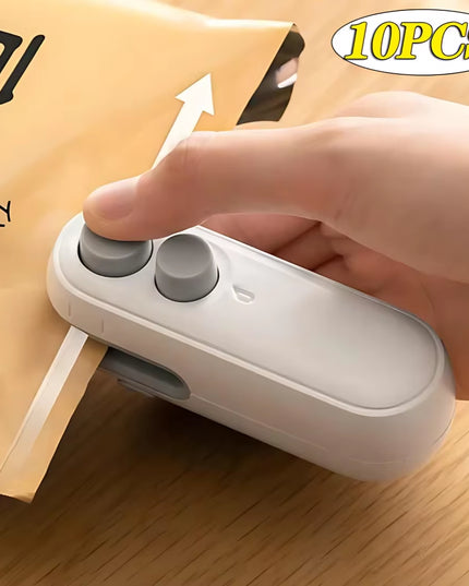 Portable Mini Sealer 2 in 1 Heat Sealer for Snacks Home Use Rechargeable Sealer Vacuum Sealer Snacks Plastic Bag Heat Sealer