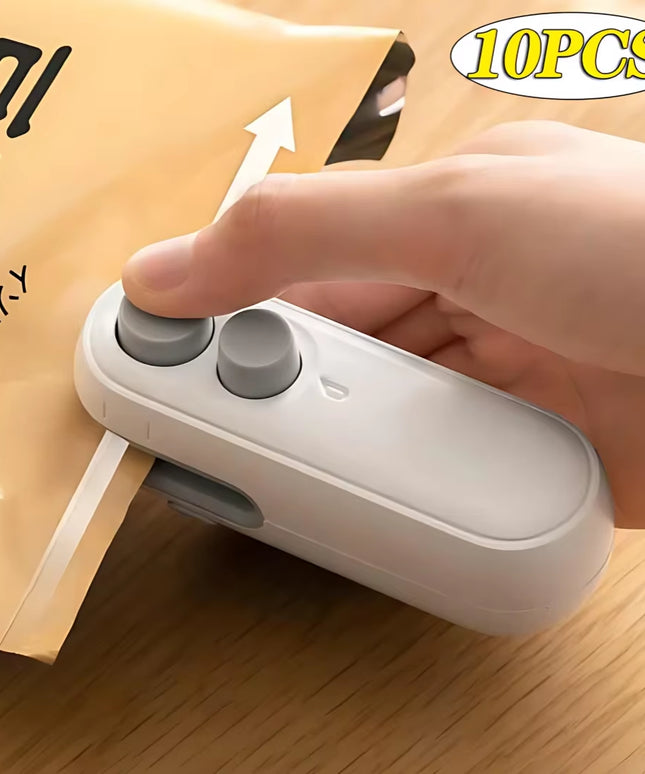Portable Mini Sealer 2 in 1 Heat Sealer for Snacks Home Use Rechargeable Sealer Vacuum Sealer Snacks Plastic Bag Heat Sealer
