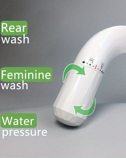 Advanced Bidet Attachment for Toilet Seat - Dual Nozzle Rear and Feminine Wash with Adjustable Water Pressure Sprayer, Non-Electric Shattaf Butt Cleaner with Universal Adapter for US and Canada, White Color