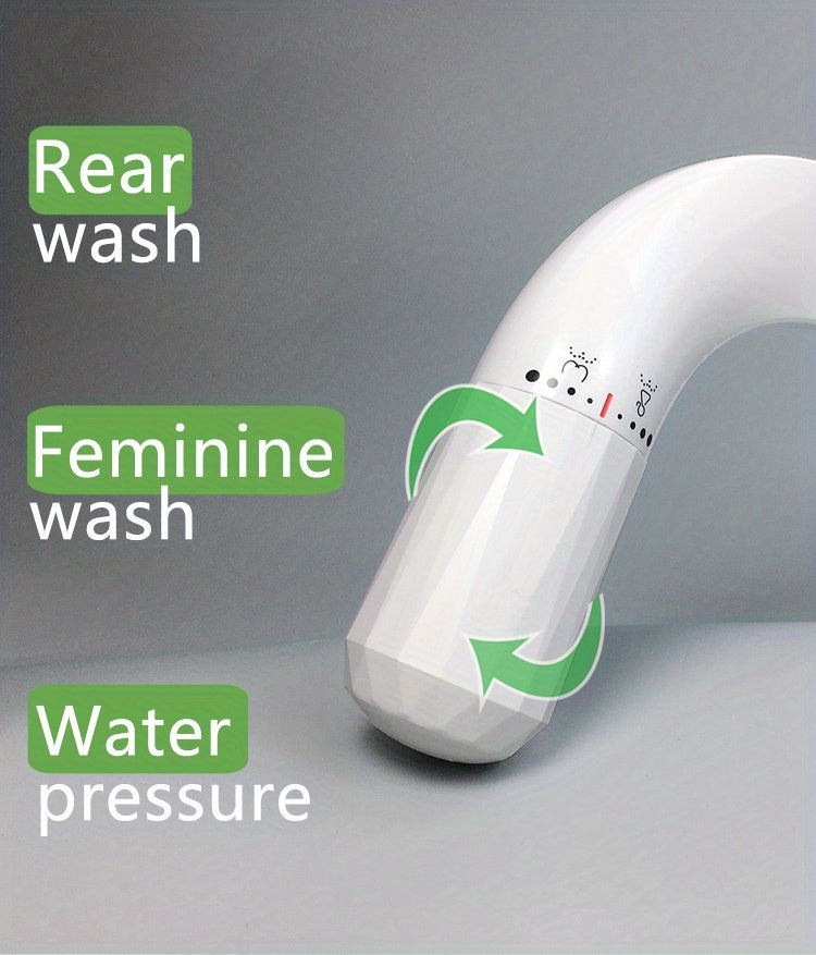 Advanced Bidet Attachment for Toilet Seat - Dual Nozzle Rear and Feminine Wash with Adjustable Water Pressure Sprayer, Non-Electric Shattaf Butt Cleaner with Universal Adapter for US and Canada, White Color