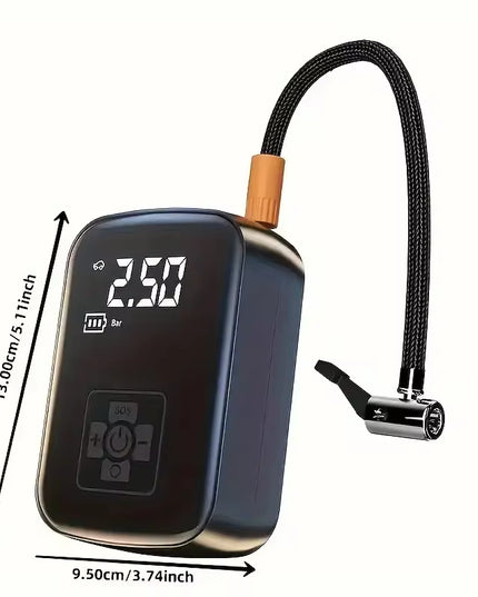 Wireless Electric Air Compressor for Tires - Inflator Pump for Motorcycles, Bicycles, Boats, and Inflatable Balls