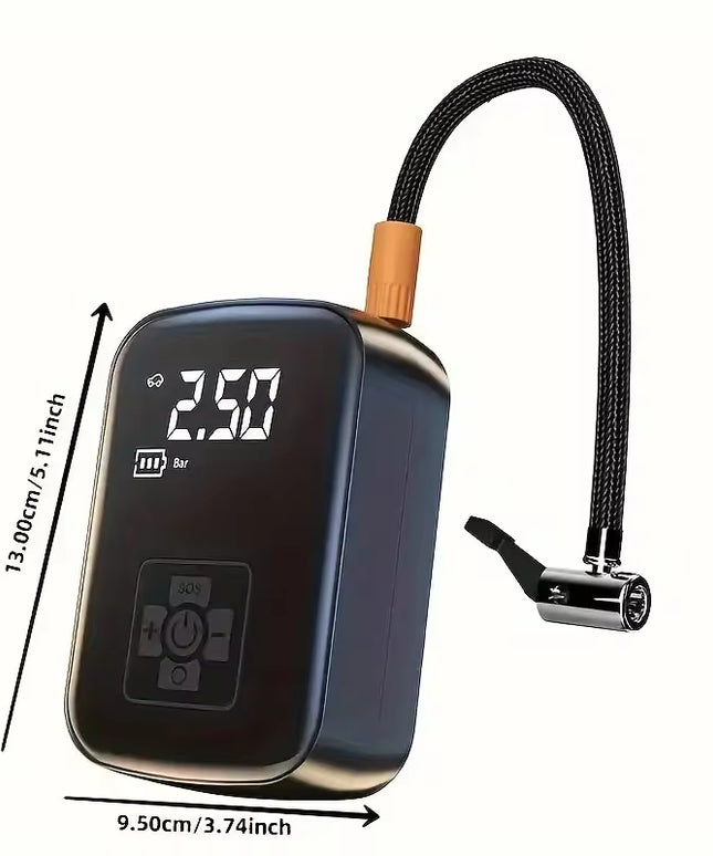 Wireless Electric Air Compressor for Tires - Inflator Pump for Motorcycles, Bicycles, Boats, and Inflatable Balls