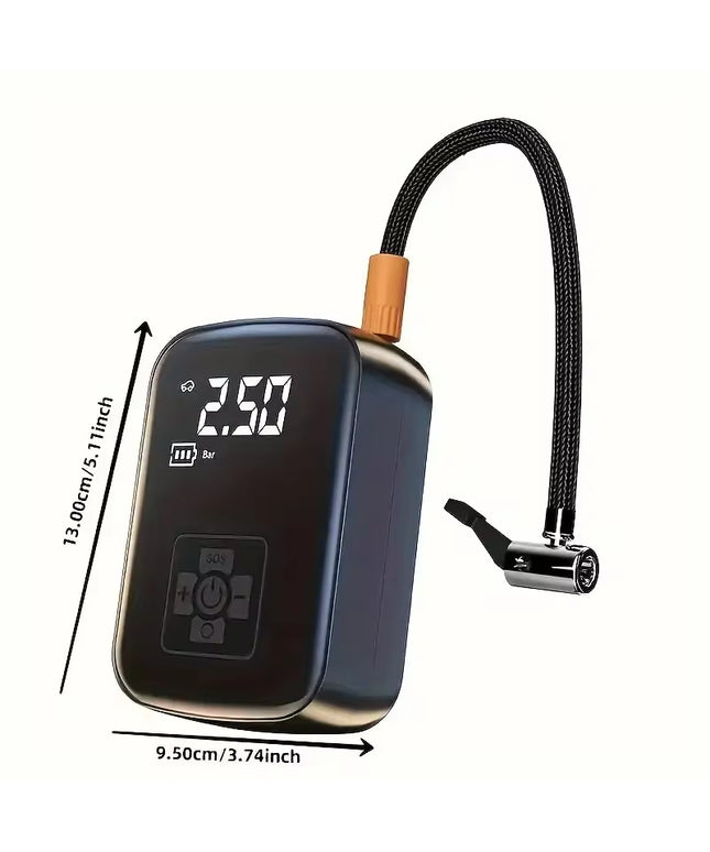 Wireless Electric Air Compressor for Tires - Inflator Pump for Motorcycles, Bicycles, Boats, and Inflatable Balls