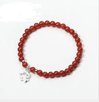 Cute Dog Bracelet with Red Agate & S925 Silver