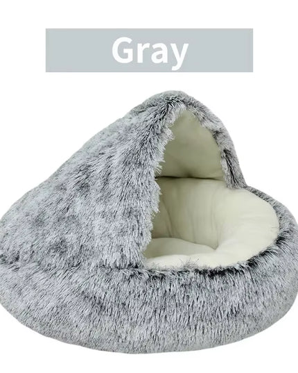 Winter Plush Pet Cat Bed round Cat Cushion Cat House 2 in 1 Warm Cats Basket Pet Sleep Bag Kitten Nest Kennel for Small Dog Cats
