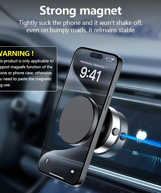 2025 New Car Electric Suction Cup Vacuum Magnetic Mobile Phone Holder, 1 Multi-angle Dashboard Navigation Universal Holder, Car Magnetic Mobile Phone Holder, Car Mobile Phone Accessories