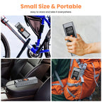 Tire Inflator Portable Air Compressor, Cordless 150PSI Car Air Pump with Digital Pressure Gauge, Electric Tire Pump with 7500 Mah Battery, Mini Car Tire Inflator with LED for Car, Bike, Ball