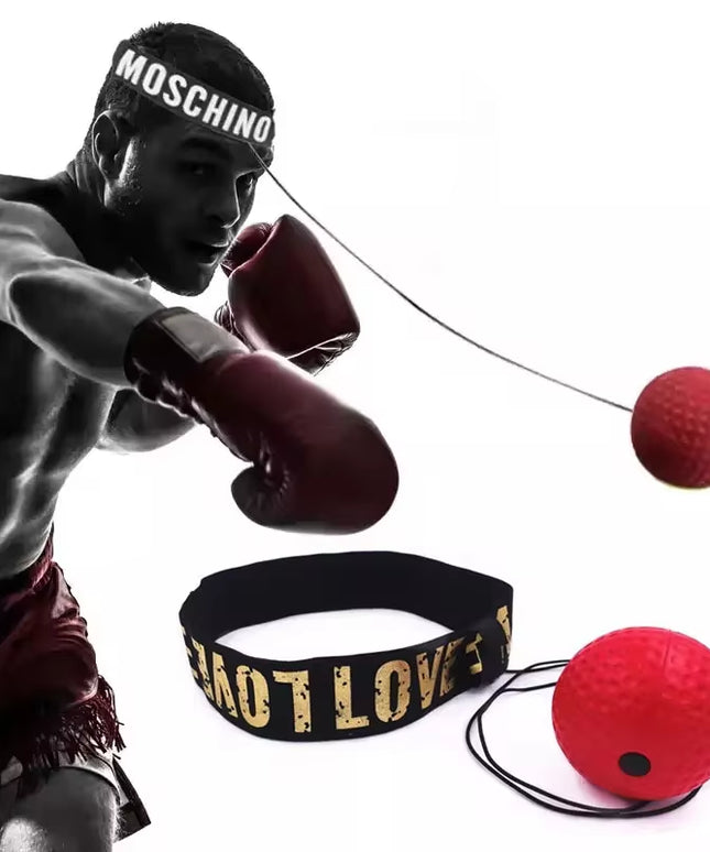 Boxing Speed Ball Head-Mounted PU Punch Ball MMA Sanda Training Hand Eye Reaction Home Sandbag Fitness Boxing Equipment