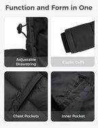 Men'S Thicken Puffer Jacket Padded Waterproof Warm Winter Coat with Hood