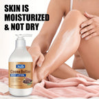 RUOALL Cocoa Butter Body Lotion 300ml - Moisturizing Formula with Glycerin, Vitamin C, Lavender Scent - Alcohol-Free, Unisex-Adult, All Skin Types - Long-Lasting Hydration, Skin Tightening, Even Skin Tone - 15.1 oz