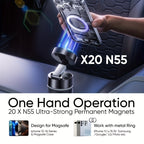 1pc Metal Vacuum Magnetic Suction Phone Holder, Strong Suction Cup Mount for Home, Car, Kitchen, Bathroom - Stable and Firm Grip, Home Gadget Organizer | Modern Phone Holder | Quality Suction Attachment, Phone Suction Grip