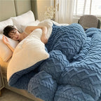 Luxurious Taffeta Comforter | Soft, Thick, and Warm - Machine Washable, Grey Polyester Cover, Microfiber Filling, Medium Weight, All-Season, Perfect for Bedroom, Guest Room, and Hotel Use