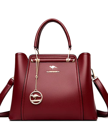 Luxury 3-Layer Leather Handbags for Women - Designer Crossbody Tote Bag with Large Capacity 2024