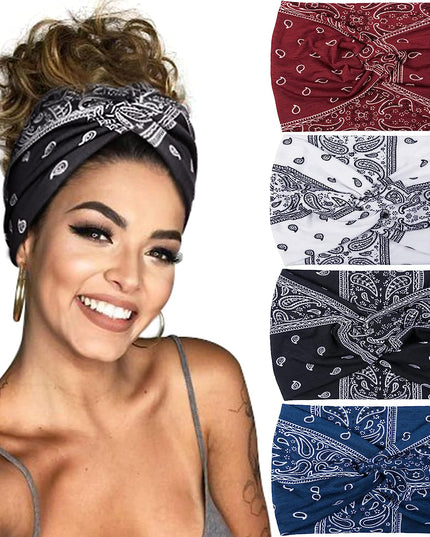 TERSE Extra Wide Headbands for Women Sport Yoga Workout Turban Headband Fashion Hairband Non Slip