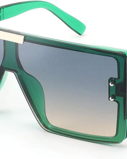 FEISEDY Square Oversized Flat Top Sunglasses with Side Lens Integrated for Women Men B4028