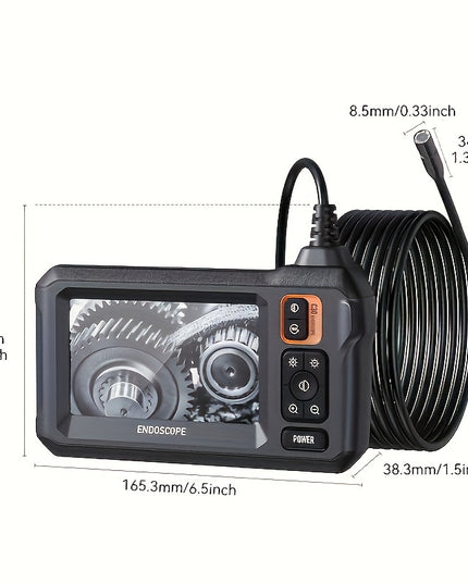 Inskam 4.3" IPS LCD Endoscope Camera, 8mm Single Lens,, ABS Material, Analog Display, Battery/USB Dual Power, 2000mAh Rechargeable Lithium Battery, ≤36V Operating Voltage, for Auto Repair & Plumbing