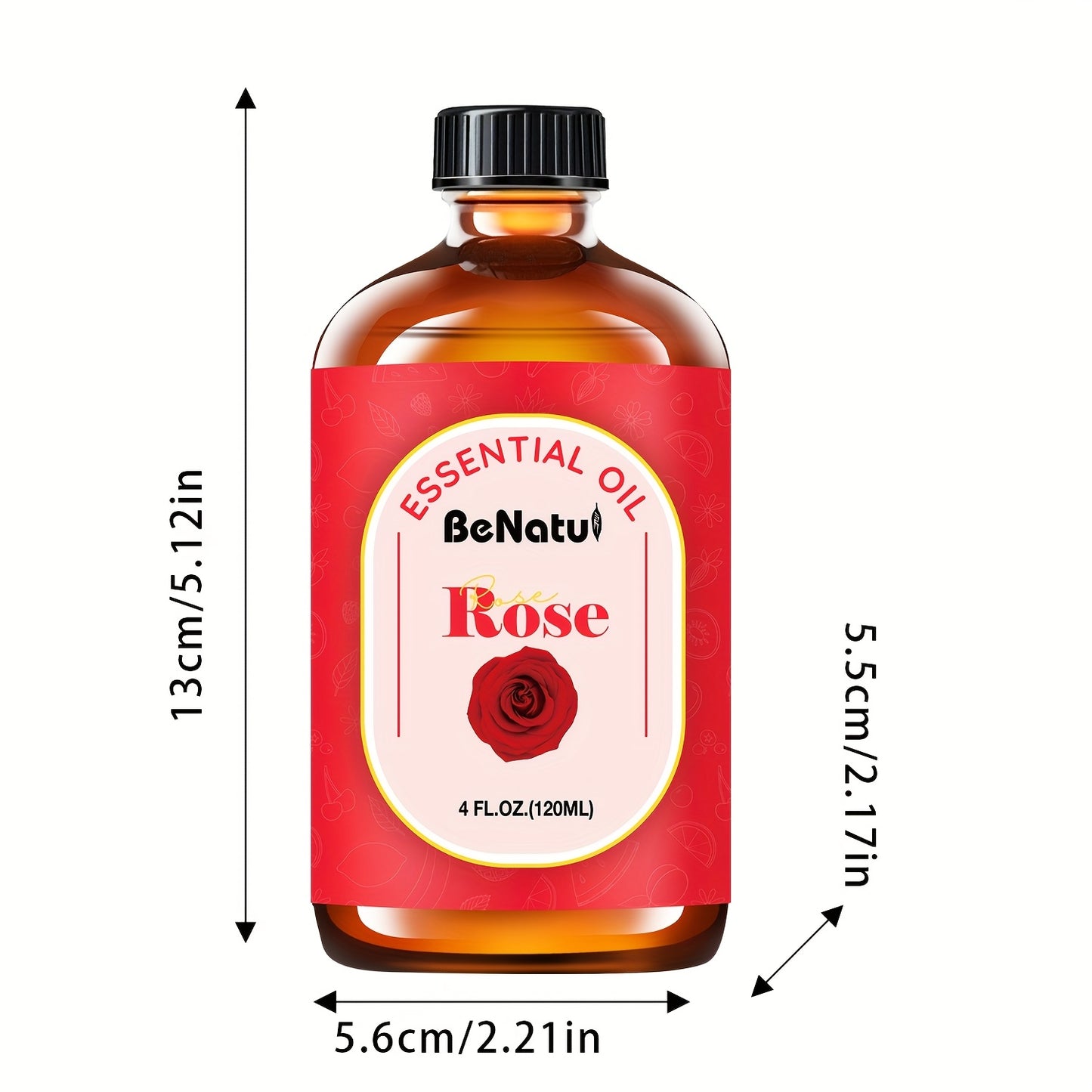 Benatu 4.06oz Rose Essential Oil Moisturize And Soothe Dry Skin-For Diffuser Essential Oil, Oil Diffuser, Essential Oil Diffuser-Valentine'S Day Gifts