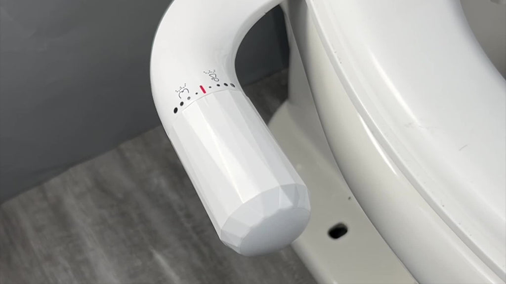 Advanced Bidet Attachment for Toilet Seat - Dual Nozzle Rear and Feminine Wash with Adjustable Water Pressure Sprayer, Non-Electric Shattaf Butt Cleaner with Universal Adapter for US and Canada, White Color