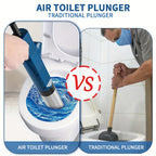 High Pressure Air Toilet Plunger Set, Stainless Steel Toilet Snake Toilet Unclogger, Air Drain Blaster Plunger for Kitchen Sink, Toilet, Bathroom, Clogged Pipe