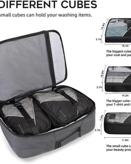 Travel Overnight Backpack,40-Liter FAA Flight Approved Weekender Bag Carry on Backpack Grey(With No Cubes)…