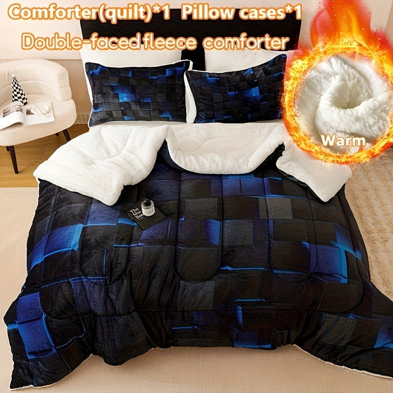 A Piece Of High-quality Thickened Velvet Blanket, Soft100% Superfine Fiber Filling, Light Beige Soft Polyester Fabric, Suitable for Bedrooms And Hotel Rooms(Pillowcases Are Not Included), Winter Warmth Blanket, Fluffy Quilt,