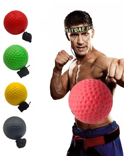 Boxing Speed Ball Head-Mounted PU Punch Ball MMA Sanda Training Hand Eye Reaction Home Sandbag Fitness Boxing Equipment