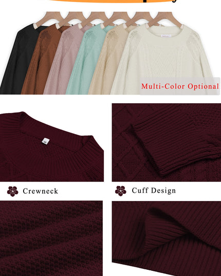 Oversized Sweaters for Women Cable Knit Chunky Pullover Sweater