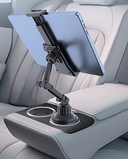 1-Pack Adjustable ABS Adjustable Cup Holder Mount for Phone and Tablet, Dual-Use Navigation Stand