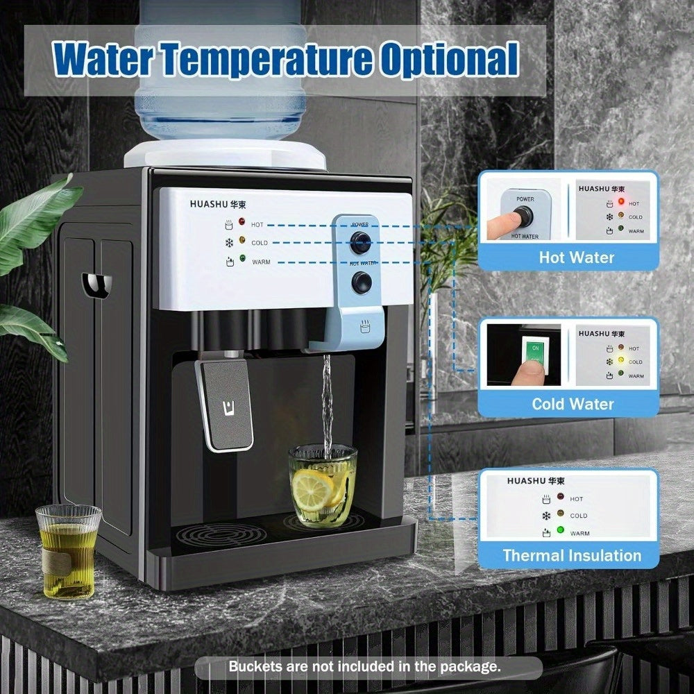 5 Gallon Hot and Cold Water Dispenser, Countertop Water Dispenser, Top Loading Hot & Cold Water Cooler Dispenser with 3 Temperature Settings, for Office, in The Desk Bedside Cabinet, Tea Table, Bar