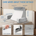 Reading Pillow for Sitting in Bed Adult, Back Pillow for Bed Sitting up, Reading & Bed Rest Pillows for Watching TV/Reading/Gaming/Resting in Bed, Couch or Floor, Medium 19"